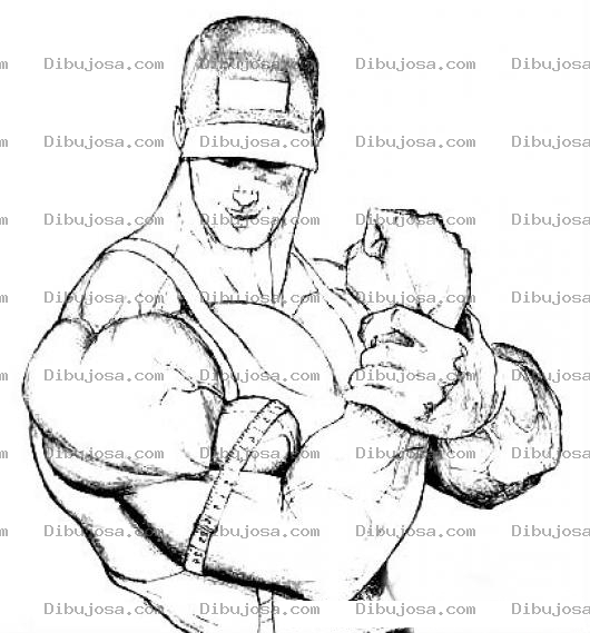 Dibujo para colorear 18 Pulgadas De Brazo Dibujo De Hombre Musculoso Midiendose El Brazo Para Pintar Y Colorear Brazo Mamado Fuerte Y Gigante