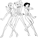 Dibujo para colorear Angeles De Charlie Dibujo De Las Chicas De Charly Para Pintar Y Colorear