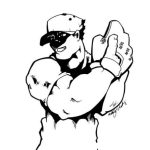 Dibujo para colorear Ibujo De Pitcher Beisbolista Pelotero Brazudo Para Pintar Y Colorear