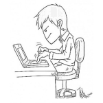 Dibujo para colorear Dibujo De Hackersito Junior En Laptop Para Pintar Y Colorear Hijo De Hacker Hackercito Sera