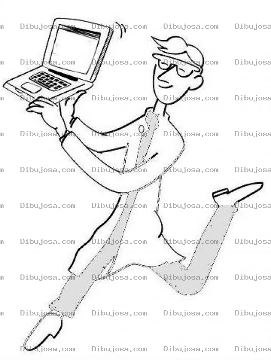 Dibujo para colorear Gay Con Laptop Para Pintar Y Colorear Cientifico Gay