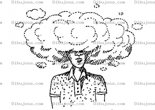 Dibujo para colorear Nube De Problemas Para Pintar Y Colorear