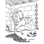 Dibujo para colorear Nadando En Dinero Dibujo De Rico Echandose Un Clavado En Una Piscina De Monedas Y Billetes Para Para Pintar Y Colorear