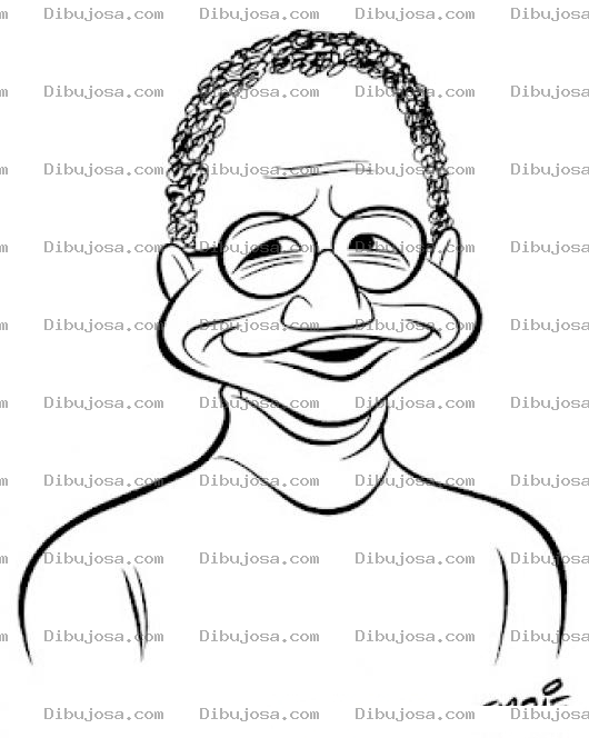 Dibujo para colorear Dibujo De Profesor Negrito Para Pintar Y Colorear