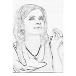 Dibujo para colorear Colorear Mujer Comiendo Pastel