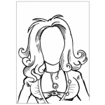 Dibujo para colorear Dibujo De Mujer Sin Cara Para Pintar Y Colorear Mujer Sin Ojos Sin Nariz Y Sin Boca