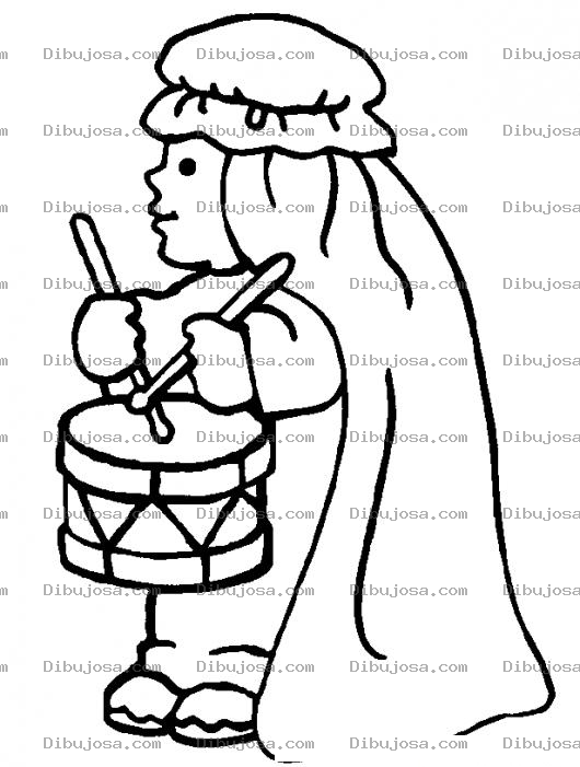 Dibujo para colorear Elninodeltambor Para Pintar Y Colorea Al Nino Del Tambor