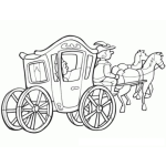Dibujo para colorear Carroza Tirada A Caballos Dibujo De La Carroza De Cenicienta Para Pintar Y Colorear