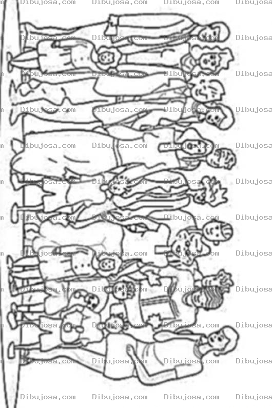 Dibujo para colorear Dibujo De Familios Para Pintar Y Colorear A Toda La Familia
