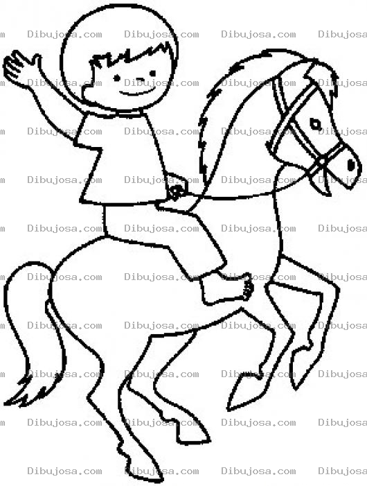 Dibujo para colorear Dibujo De Zipote Descalzo Montando Un Caballo Para Pintar Y Colorear Ishoco Zipotio Sipote A Caballo