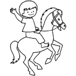 Dibujo para colorear Dibujo De Zipote Descalzo Montando Un Caballo Para Pintar Y Colorear Ishoco Zipotio Sipote A Caballo