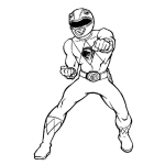 Dibujo para colorear Power Ranger Rojo Para Pintar Y Colorear