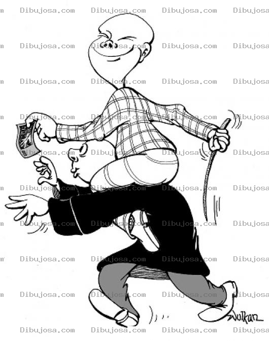 Dibujo para colorear El Vivo Vive Del Bobo Y El Bobo De Su Empleo Para Pintar Y Colorear Jefe Astuto Aprobechandose De La Ceguera Financiera De Un Empleado