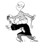 Dibujo para colorear El Vivo Vive Del Bobo Y El Bobo De Su Empleo Para Pintar Y Colorear Jefe Astuto Aprobechandose De La Ceguera Financiera De Un Empleado