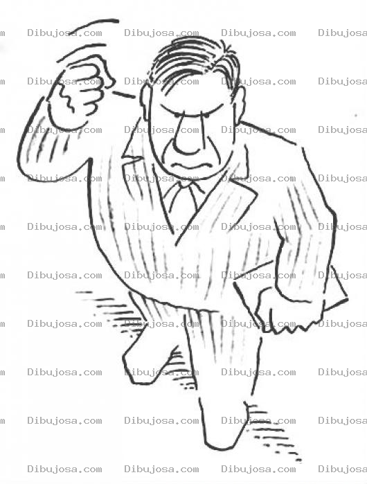 Dibujo para colorear Dibujo De Cobrador Enojado Tocando La Puerta De Vidrio Para Pintar Y Colorear