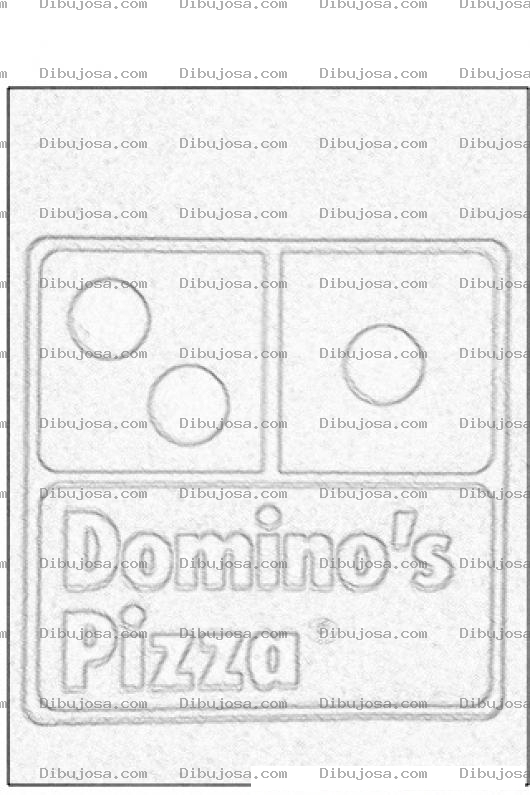Dibujo para colorear Colorear Logo De Dominos Pizza