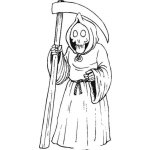 Dibujo para colorear Dibujo De La Muerte Con Su Guadana Para Pintar Y Colorear Agua Dana