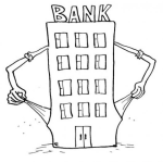 Dibujo para colorear Quiebra De Banco Dibujo De Banco Quebrado Y Sin Dinero De Sus Ahorrantes Para Pintar Y Colorear A Bancafe Y Banco Metropolitano