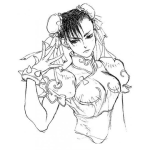 Dibujo para colorear Chunli Dibujo De Chun Li Chinita Peleadora De Street Fighter Para Pintar Y Colorear