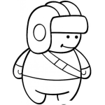 Dibujo para colorear Cascos Para Bebes Dibujo De Bebe Con Casco Para Pintar Y Colorear
