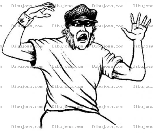 Dibujo para colorear Dibujo De Ladron Sorprendido Para Pintar Y Colorear