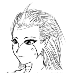 Dibujo para colorear Chica De Avatar Para Pintar Y Colorear Rostro Azul Y Ojos Amarillos
