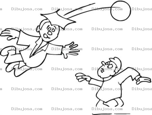 Dibujo para colorear Beca De Futbol Dibujo De Graduando Jugando Pelota Para Pintar Y Colorear