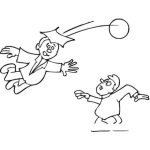 Dibujo para colorear Beca De Futbol Dibujo De Graduando Jugando Pelota Para Pintar Y Colorear