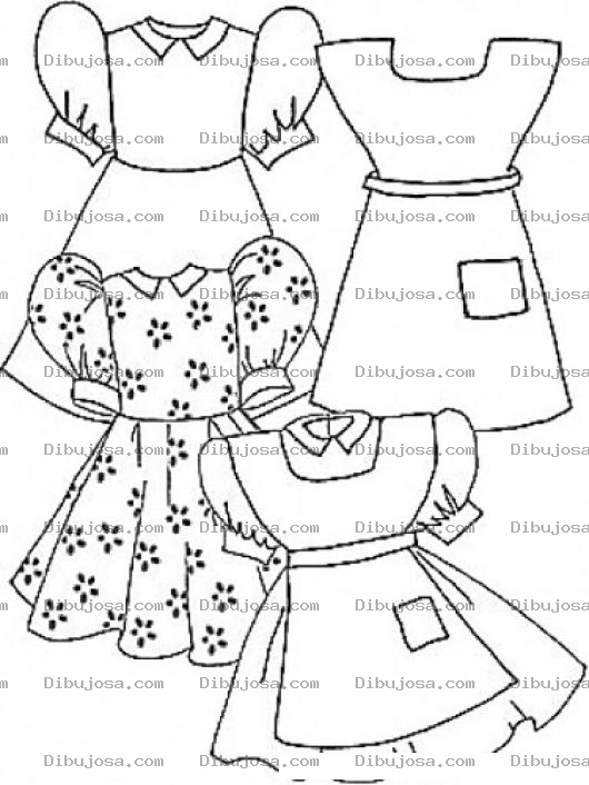 Dibujo para colorear Colorear Vestiditos De Nina Para Pintar Y Colorear Vestidos De Nena