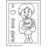Dibujo para colorear Tarjeta Dia Del Padre Para Imprimir Pintar Y Colorear