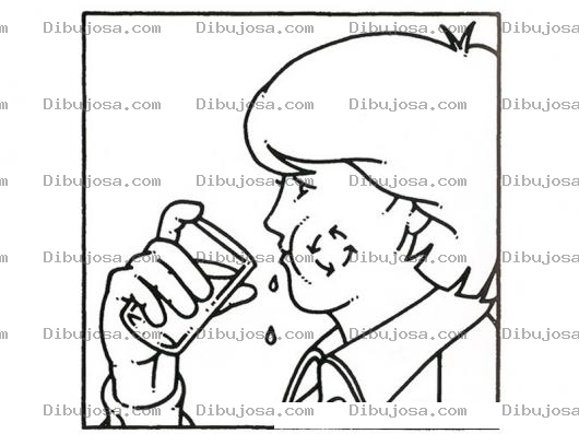 Dibujo para colorear Como Enjuagarse La Boca Dibujo De Un Enjuague Bucal Para Pintar Y Colorear