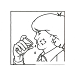 Dibujo para colorear Como Enjuagarse La Boca Dibujo De Un Enjuague Bucal Para Pintar Y Colorear