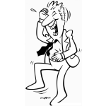 Dibujo para colorear Dibujo De Carcajada Para Pintar Y Colorear A Un Hombre Muriendose De La Risa