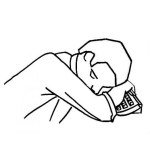 Dibujo para colorear Dibujo De Empleado Durmiendo En El Trabajo Para Pintar Y Colorear
