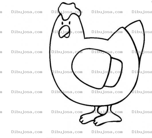 Dibujo para colorear Colorear Gallinita