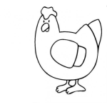 Dibujo para colorear Colorear Gallinita