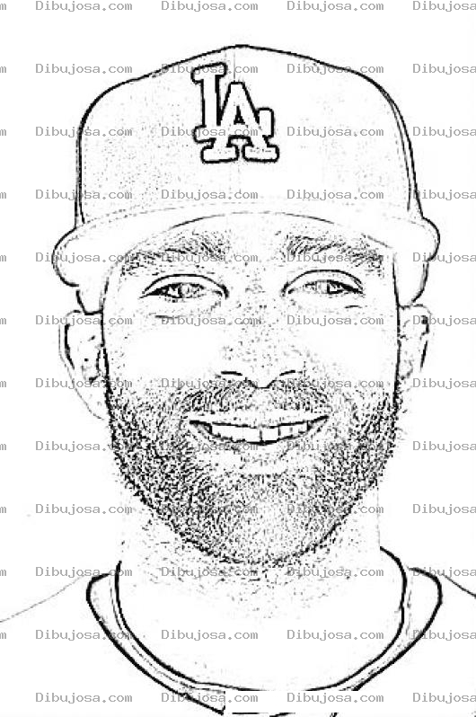 Dibujo para colorear Mattkemp.com Matt Kemp Coloring Page Dibujo Del Pelotero Mat Kemp Para Pintar Y Colorear