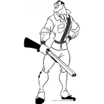 Dibujo para colorear Dibujo Del Cazador De Tarzan Para Pintar Y Colorear