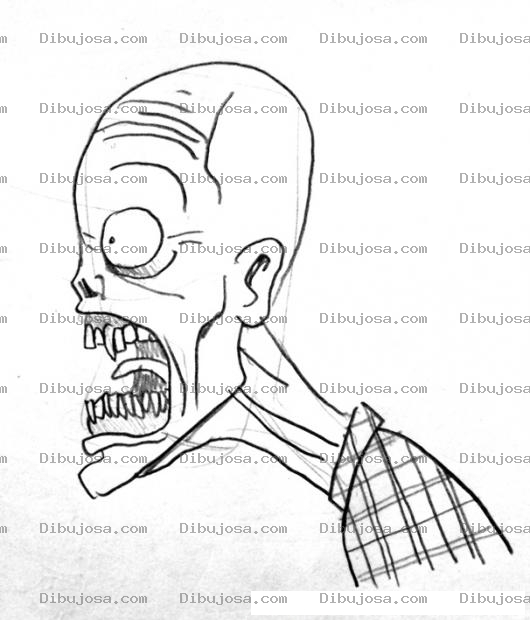 Dibujo para colorear Pelon Asustado Para Pintar Y Colorear