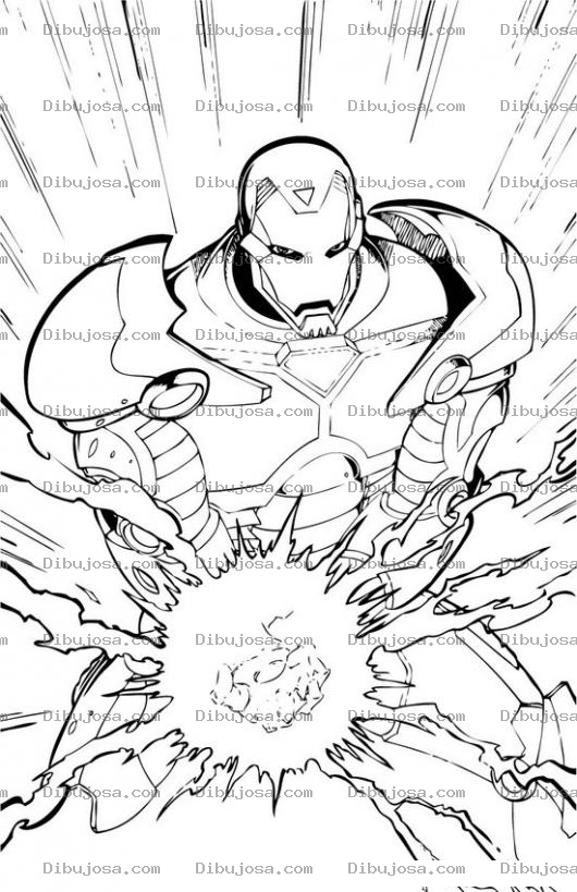 Dibujo para colorear Colorear Iron Man