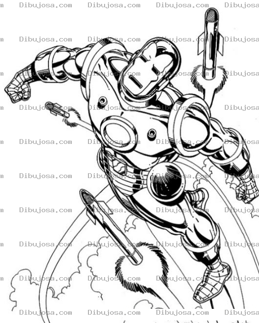 Dibujo para colorear Pintar a Iron Man