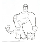Dibujo para colorear Dibujo De Sagat Peleador De Street Fighter Para Pintar Y Colorear