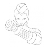 Dibujo para colorear Dibujo De Enfermera Con Brazo Bionioco Para Pintar Y Colorear
