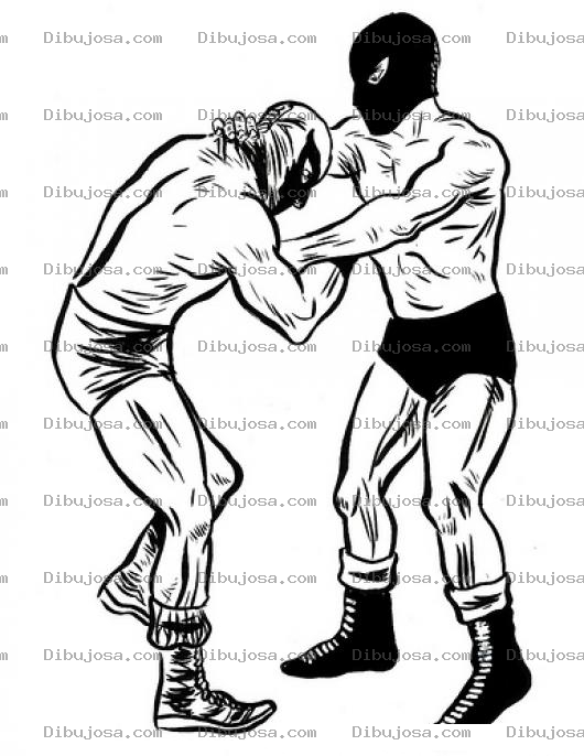 Dibujo para colorear Luchalibremexicana Dibujo De Lucha Libre De Enmascarados Para Pintar Y Colorear