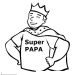 Dibujo para colorear Superpapa Dibujo Del Super Papa Con Corono Y Capa Para Pintar Y Colorear Una Trajeta Para Papa Como Rey Y Super Heroe