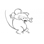 Dibujo para colorear Raton Enojado Para Pintar Y Colorear