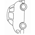 Dibujo para colorear Carritorojo Para Pintar Y Colorear Carro De Color Rojo