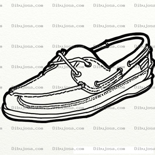 Dibujo para colorear Dibujo De Mocasin Sperry Original Para Pintar Y Colorear