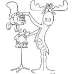 Dibujo para colorear Rocky Y Bullwincle Para Pintar Y Colorear