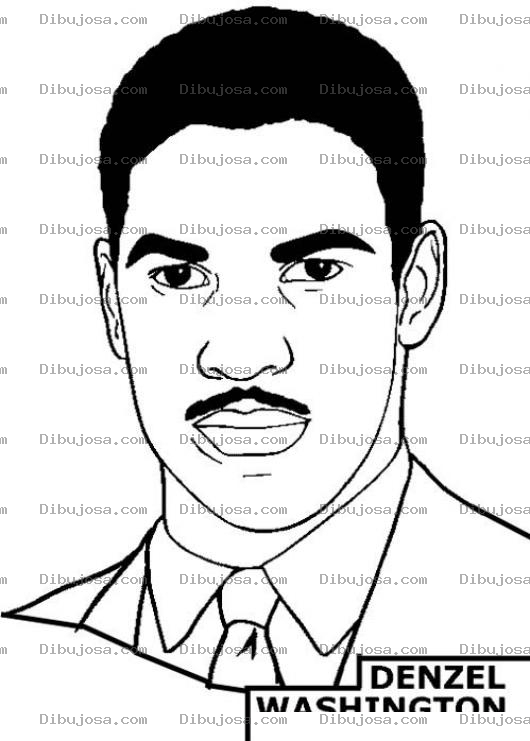 Dibujo para colorear Colorear Denzel Washington